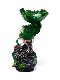 Садовая фигура - поилка из полистоуна «Лягушки на камне», 20×17×29 см