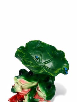 Садовая фигура - поилка из полистоуна «Лягушки на камне», 20×17×29 см