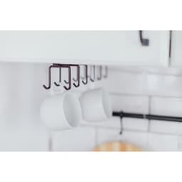 Держатель для кружек подвесной Доляна, на 12 предметов, 27×5×7.5 см, коричневый