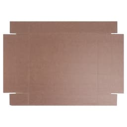 Коробка сборная без печати крышка-дно бурая с окном 37×32×7 см