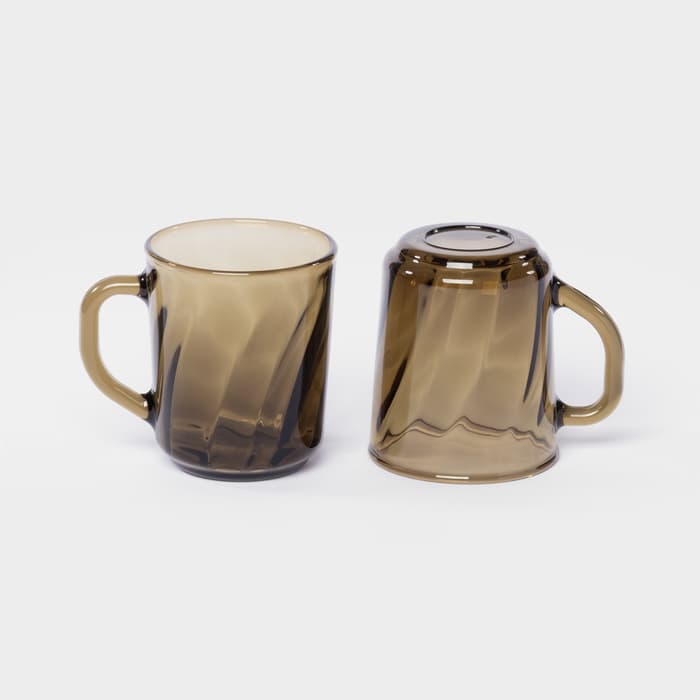 Набор столовый Alta Marea, 19 предметов, стекло, коричневый