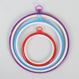 Пяльцы для вышивания с подвесом, d=12/17/21 см, 3 шт., разноцветные