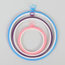 Пяльцы для вышивания с подвесом, d=12/17/21 см, 3 шт., разноцветные