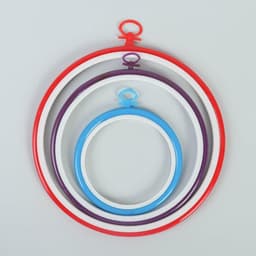 Пяльцы для вышивания с подвесом, d=12/17/21 см, 3 шт., разноцветные