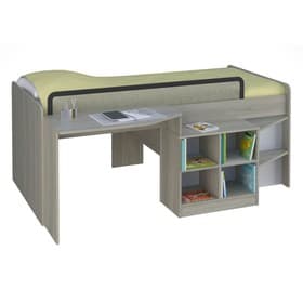 Кровать-чердак детская Polini kids Simple 4000, 1407×800×1952 мм, цвет вяз/белый