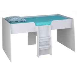 Кроватка - чердак детская Polini kids Simple 4100, с выдвижными элементами, 1952×1102×1140 мм, цвет белый