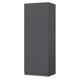 Шкаф прямой двухстворчатый Polini kids Simple, 1 ящик, 700×516×1900 мм, цвет серый
