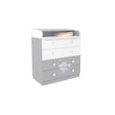 Комод пеленальный Polini kids French=1580, Teddy, белый-серый