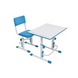 Стул для школьника регулируемый Polini kids City/Polini kids Smart S, цвет белый/синий