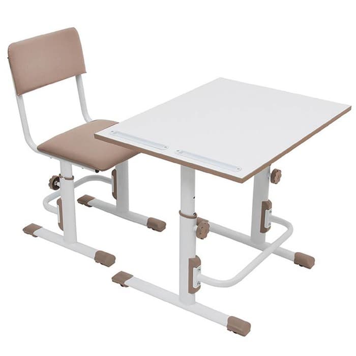 Стул для школьника регулируемый Polini kids City/Polini kids Smart S, цвет белый – макиато