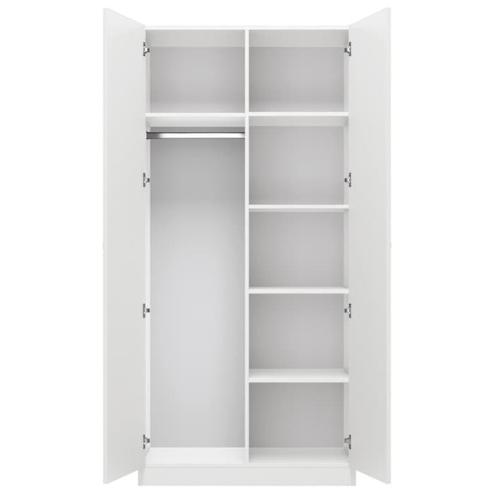 Шкаф прямой двухстворчатый Polini kids Simple, 898×500×1900 мм, цвет белый