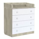 Комод пеленальный Фея 1580, вяз-белый