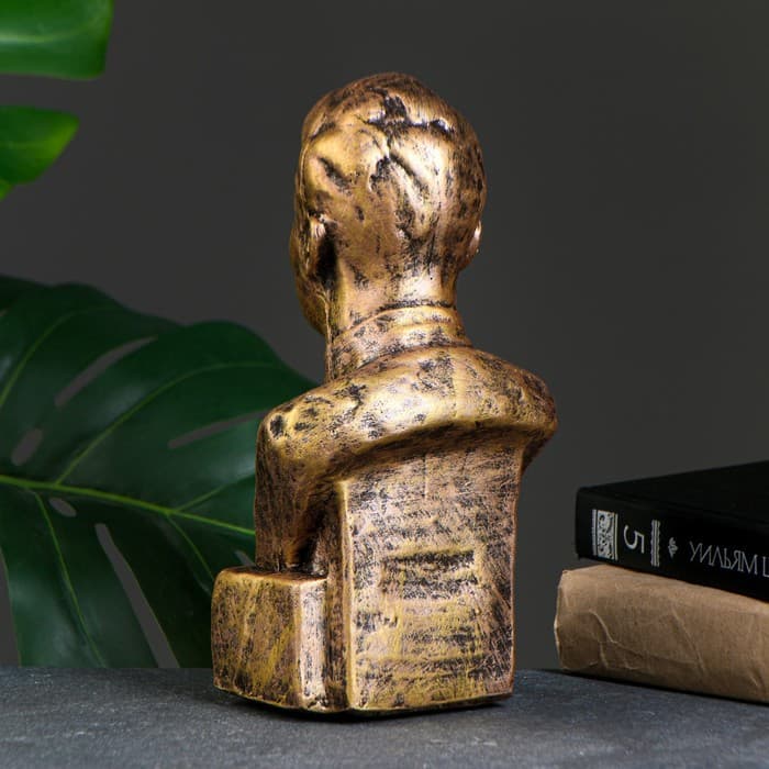 Бюст «Сталин», фигурка полистоун, под бронзу, 12×24 см