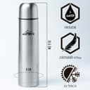 Термос гильза Мастер К, 1 л, с кружкой, сохраняет тепло 24 ч, нержавеющая сталь, цвет хром