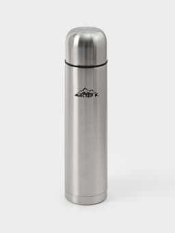 Термос гильза Мастер К, 1 л, с кружкой, сохраняет тепло 24 ч, нержавеющая сталь, цвет хром