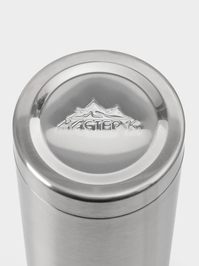Термос гильза Мастер К, 1 л, с кружкой, сохраняет тепло 24 ч, нержавеющая сталь, цвет хром