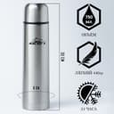 Термос Мастер К «Гильза», 750 мл, с кружкой, сохраняет тепло 24 ч, нержавеющая сталь, серебристый