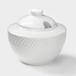 Сахарница с крышкой Wilmax «Юлия Высоцкая», 340 мл, фарфор, белая