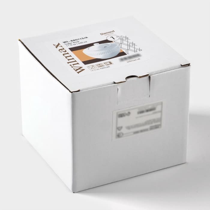 Сахарница с крышкой Wilmax «Юлия Высоцкая», 340 мл, фарфор, белая