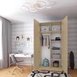 Шкаф прямой двухстворчатый Polini kids Simple, 898×500×1900 мм, цвет натуральный