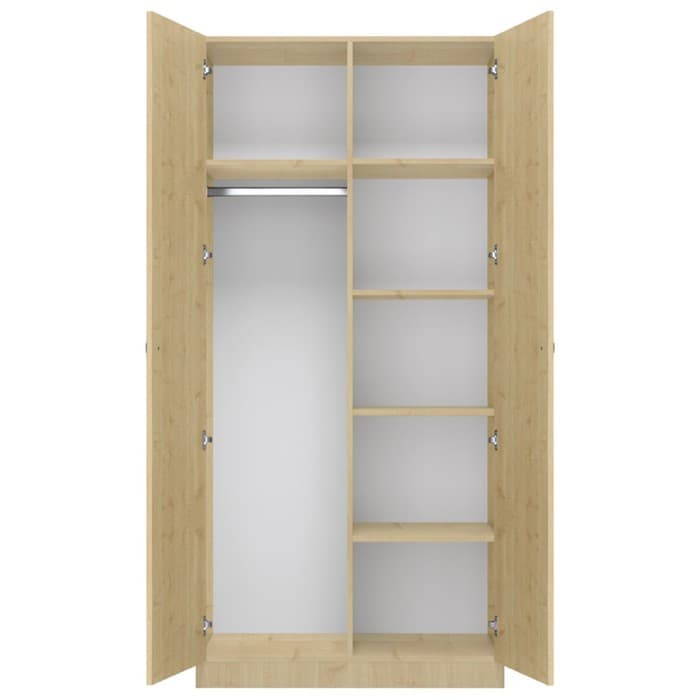 Шкаф прямой двухстворчатый Polini kids Simple, 898×500×1900 мм, цвет натуральный