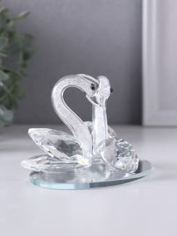 Фигурка стекло «Лебеди со стразой», 11×7×7 см