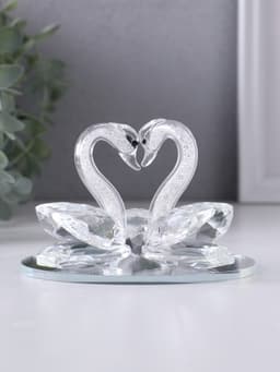 Фигурка стекло «Лебеди со стразой», 11×7×7 см