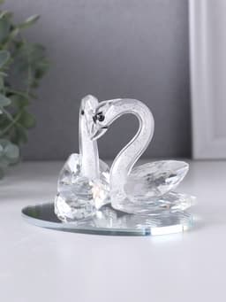 Фигурка стекло «Лебеди со стразой», 11×7×7 см