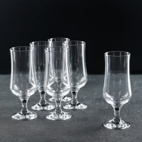 Пивные бокалы Paşabahçe Tulipe, 370 мл, набор 6 шт., стекло, прозрачные