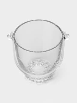 Ведро для льда с ручкой и щипцами Sylvana, 650 мл, h=13 см, стекло, прозрачное