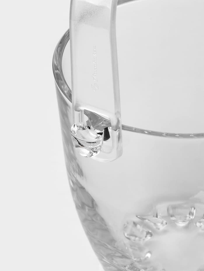 Ведро для льда с ручкой и щипцами Sylvana, 650 мл, h=13 см, стекло, прозрачное