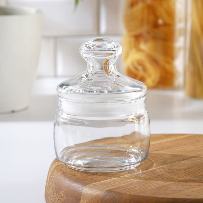 Банка для сыпучих продуктов Paşabahçe Cesni, 420 мл, стекло, прозрачная