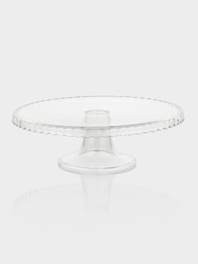 Подставка для торта Paşabahçe Patisserie, d=28 см, на ножке, стекло, прозрачная