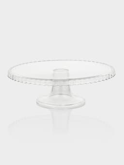 Подставка для торта Paşabahçe Patisserie, d=28 см, на ножке, стекло, прозрачная