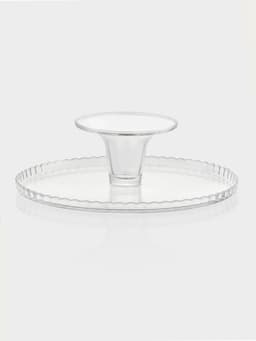 Подставка для торта Paşabahçe Patisserie, d=28 см, на ножке, стекло, прозрачная