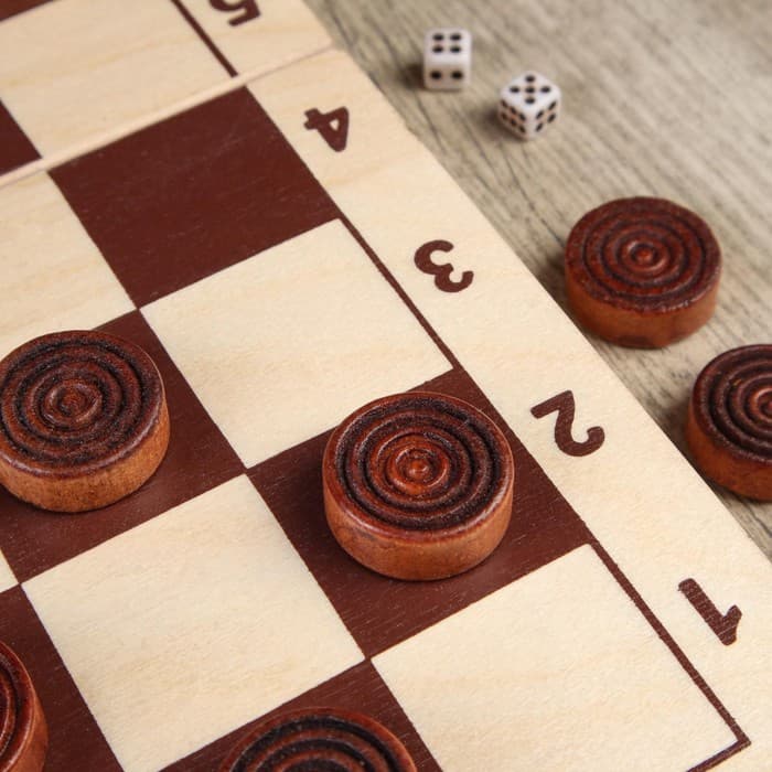 Шашки игра настольная деревянные, d=2.3 см