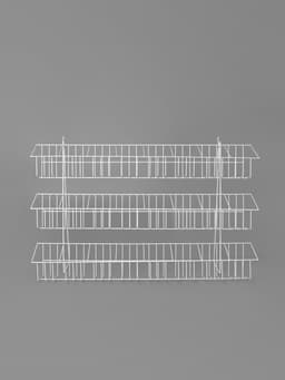 Стойка прикассовая 88.5×24×56 см, размер ячейки 12.5×12×13 см, белая