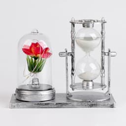 Часы песочные «Роза», сувенирные, с подсветкой, 15×9×14 см