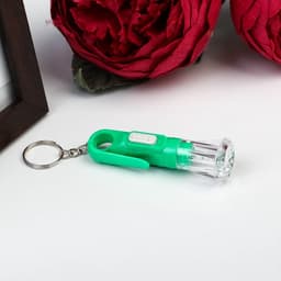 Фонарик брелок для ключей на кольце «Вспышка», с колечком и держателем, 6.8×2.3×2.3 см, МИКС