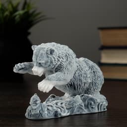 Фигурка «Медведь ловит рыбу», 11 см