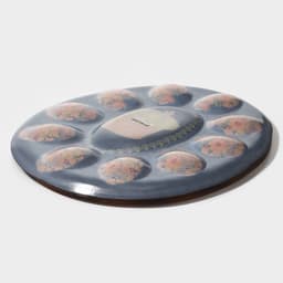 Подставка для яиц Доляна «Пасха», 10 ячеек, 24×20.5 см, стекло, чёрная