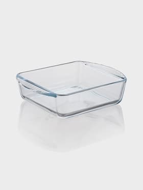 Форма для запекания Paşabahçe Borcam, 1.04 л, 20.9×16.5 см, прямоугольная, жаропрочное стекло, прозрачная