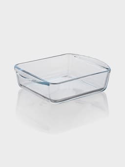 Форма для запекания Paşabahçe Borcam, 1.04 л, 20.9×16.5 см, прямоугольная, жаропрочное стекло, прозрачная