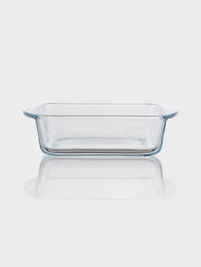 Форма для запекания Paşabahçe Borcam, 1.04 л, 20.9×16.5 см, прямоугольная, жаропрочное стекло, прозрачная
