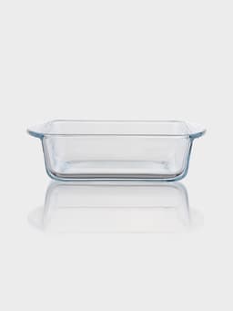 Форма для запекания Paşabahçe Borcam, 1.04 л, 20.9×16.5 см, прямоугольная, жаропрочное стекло, прозрачная