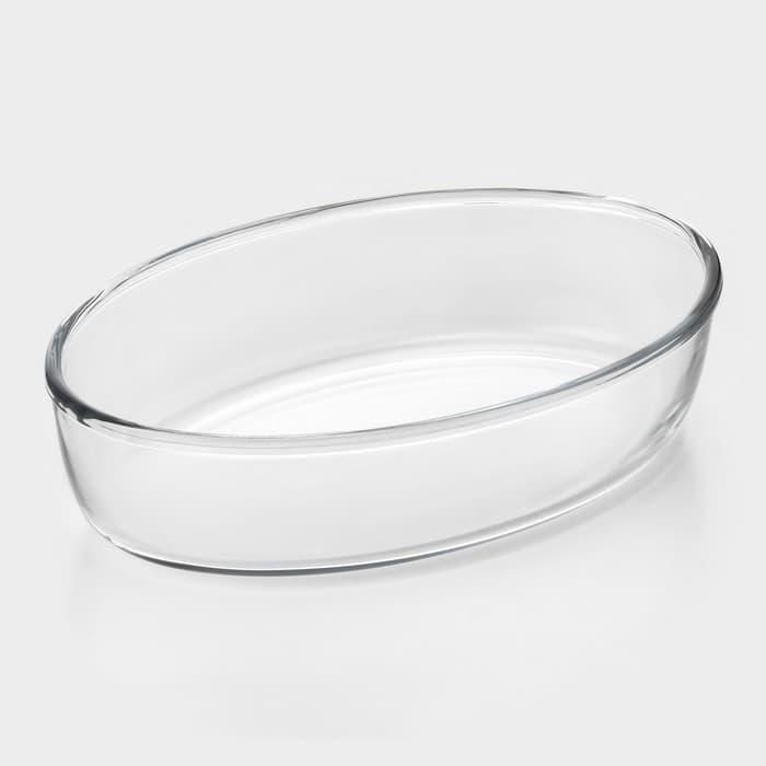 Формы для запекания Paşabahçe Borcam, 3 предмета: 1.5 л 18×26 см, 2.3 л 30×21 см, 3.2 л 35×25 см, жаропрочное стекло, прозрачные