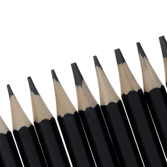 Набор карандашей чернографитных Calligrata, 12 штук, разная твёрдость, шестигранные, деревянные