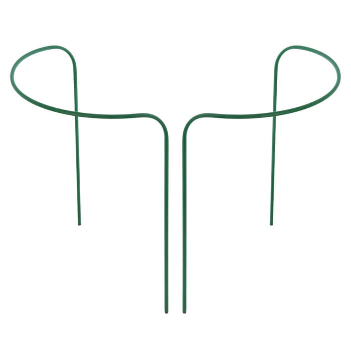 Кустодержатель, d=60 см, h=90 см, ножка d=1 см, металл, набор 2 шт., зелёный