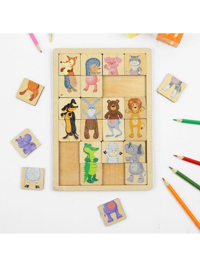 Пазлы деревянные Десятое Королевство «Зоопарк», 24 детали