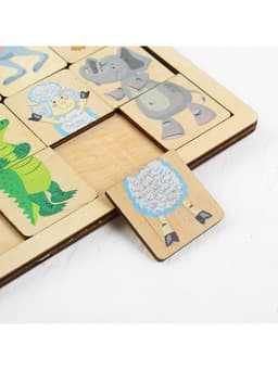 Пазлы деревянные Десятое Королевство «Зоопарк», 24 детали